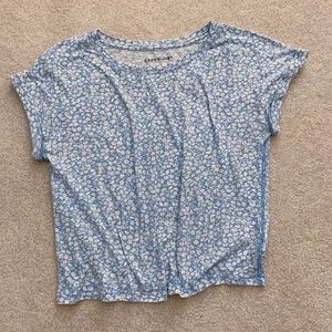 Aeropostale Blue Ditsy Floral Pattern soft tshirt